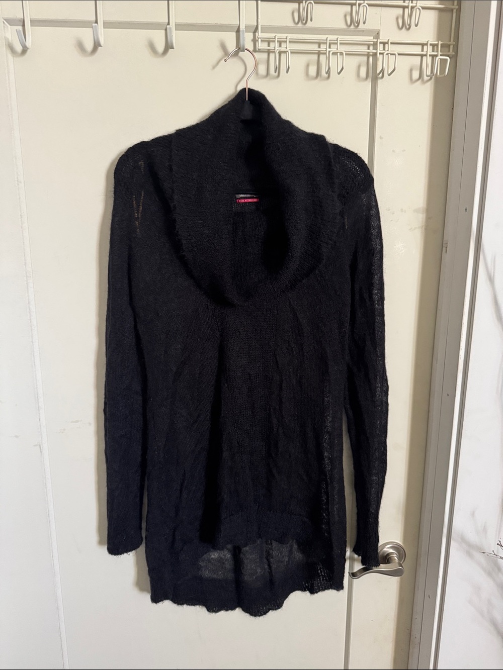 gsus sindustries Black Cowl Neck Lightweight Sweater L